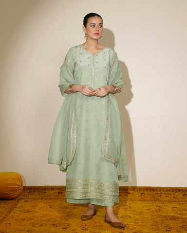 PASTEL GREEN | 3-Piece Stitched Embroidered Outfit