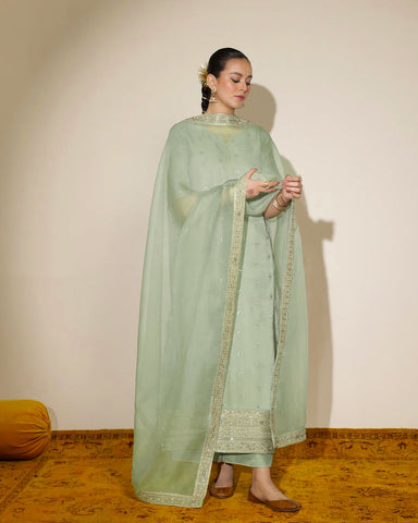 PASTEL GREEN | 3-Piece Stitched Embroidered Outfit
