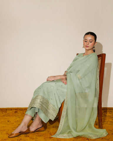 PASTEL GREEN | 3-Piece Stitched Embroidered Outfit