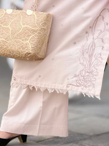 New Ivory Summer Cotton | 3-Piece Stitched