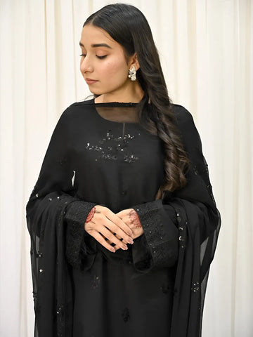 Shab e Noor - 3- Piece Embroidered Outfit