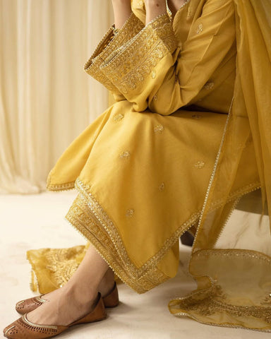 Sunset Blaze | 3-pc stitched Embroidered outfit