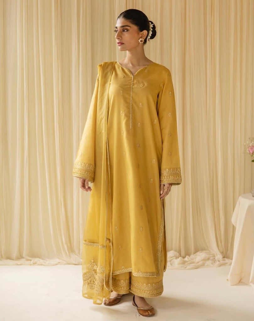 Sunset Blaze | 3-pc stitched Embroidered outfit