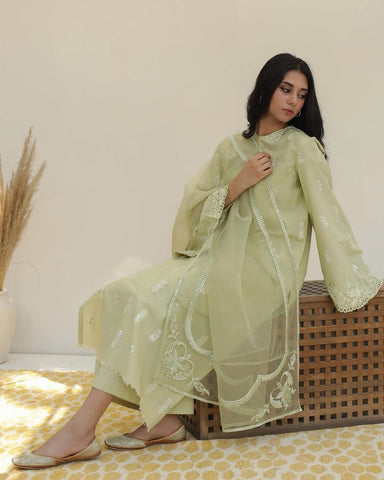 Apple Green | 3-Piece Stitched Embroidered Outfit