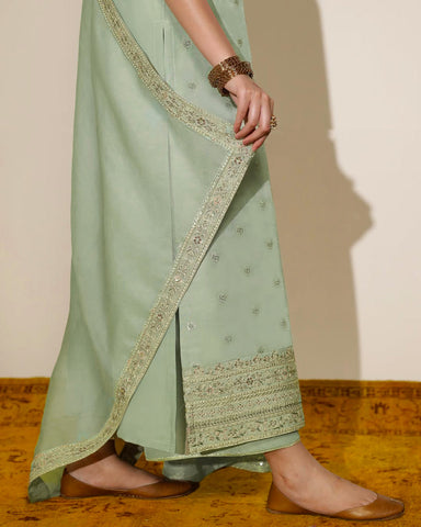 PASTEL GREEN | 3-Piece Stitched Embroidered Outfit