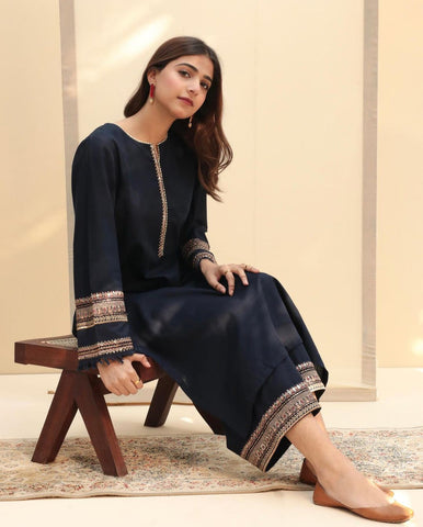 Midnight Blue | 2-Piece Stitched Outfit