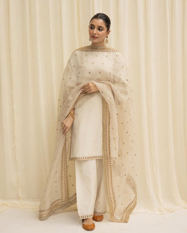White Majesty | 3-Piece Stitched Embroidered Outfit