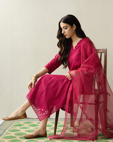 Fuchsia | 3- Piece Stitched Embroidered Outfit