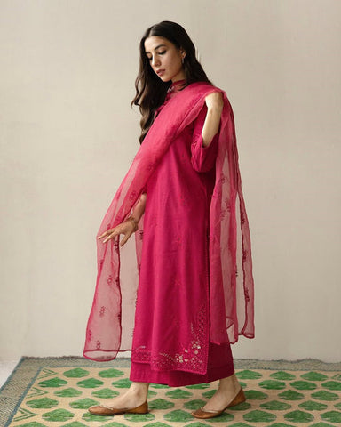 Fuchsia | 3- Piece Stitched Embroidered Outfit