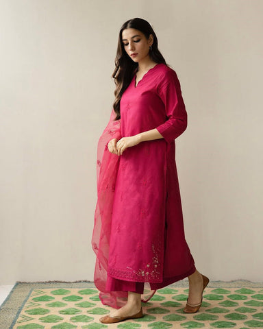Fuchsia | 3- Piece Stitched Embroidered Outfit