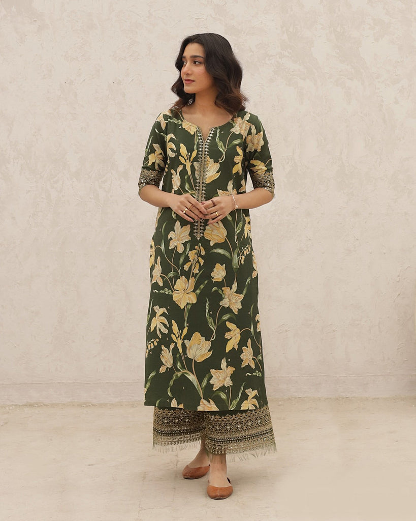 MOSS MARIGOLD | 2-Piece Stitched Suit
