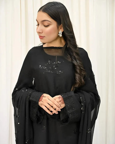 Shab e Noor - 3- Piece Embroidered Outfit