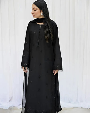 Shab e Noor - 3- Piece Embroidered Outfit